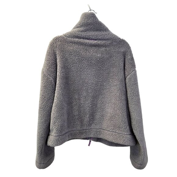 Free People Movement Oversized Faux Fur Cropped Full Zip Jacket Size Small - Picture 2 of 8